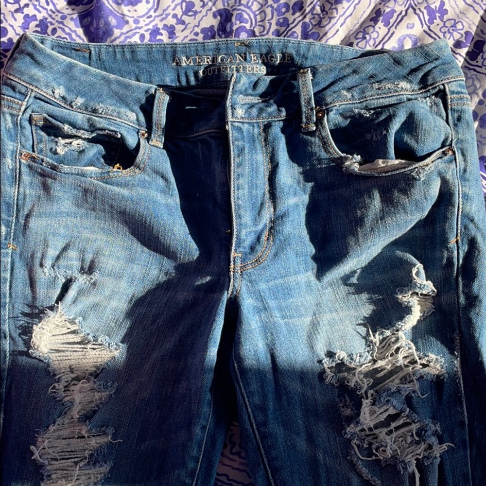 Size 12 American eagle distressed flare pants